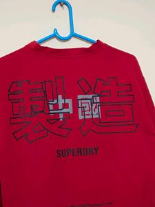 SUPERDRY  Oversized Red T-Shirt (Men&#39;s)