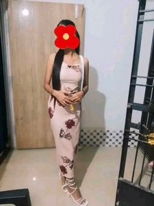 Beautiful Floral Design Sexy Bodycon Dress