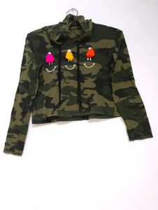 Camo Hoodie with Cute Details