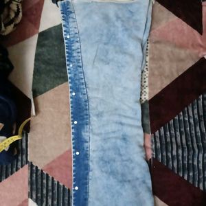 Flare Jeans with Button Detail