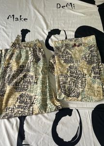 Printed Top &amp; Palazzo Set(cord Set)