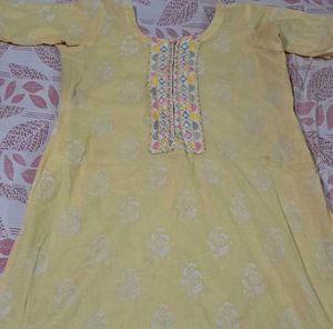 Maternity Elegant Yellow Kurta Set