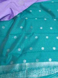 New Lavender And Green Saree