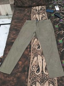 Olive Green Casual Pants