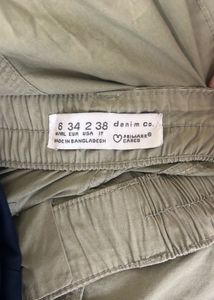 Sage Green Wide Leg Cargo Pants