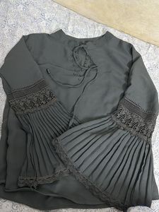 Grey Formal Casual Top