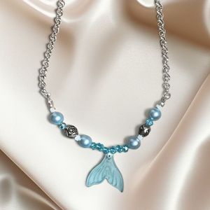 Mermaid Tail Beaded Necklace Handmade