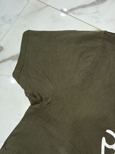 Olive Green Graphic Tee customise
