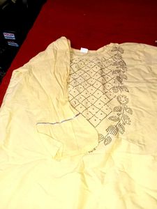 Ladies Kurti New Colour Yellow Gold