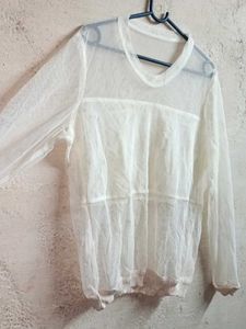 Trendy See-through Fashion Mesh Top