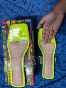 Mochi Neon Yellow Heels – Worn Just Once!
