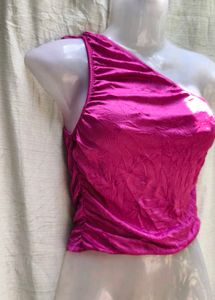 SEXY RUCHED SHINY TOP