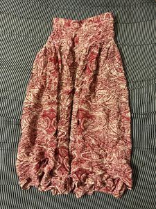 Red &amp; White Patterned Skirt