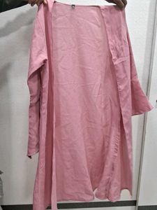 Pink Open Front Cardigan