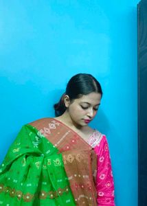 Elegant Bengal Tant Green Saree