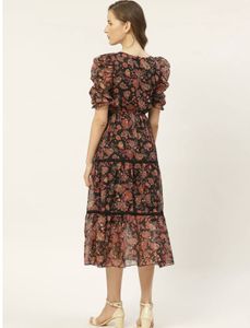 Floral Tiered Midi Dress