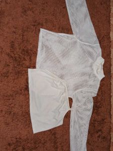 White Mesh Top(negotiable)