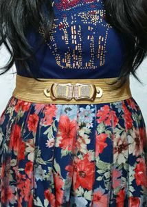Multicolour party gown