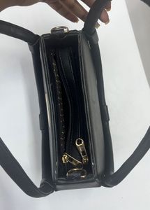 Black Half-Moon Top Handle Bag