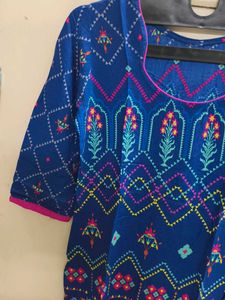 Blue Multi Printed Kurti