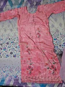 Pink Floral Kurta