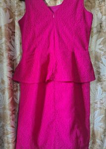 Pink Peplum Dress