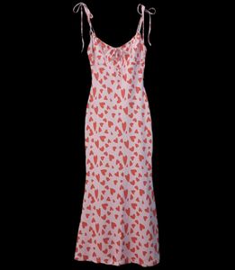Heart Print Slip Dress