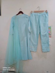 new sangria brand Light Blue Kurta Set
