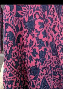 Patterned Long Sleeve Dress