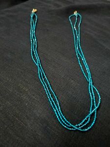 Teal Beaded Strand Necklace