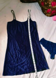 Navy Blue Nightyi &amp; Panty Set