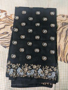 Elegant Black Saree