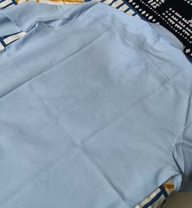 Omar Sharif Men Solid Blue Formal Shirt