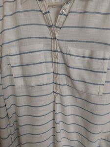 H&amp;M Oversized Striped Tunic Top