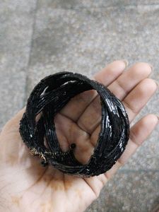 Black Beaded Bracelet
