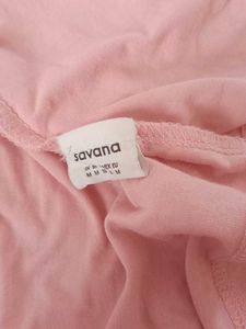 Pink Cutout Long Sleeve Top