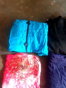 Combbo Of 4 34 In Multicolor Kurti