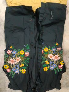 Combo Set Black Shirt And Yellow Pent
