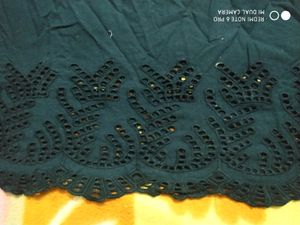 Plus size cotton cutwork Design 3/4 Sleeves Top