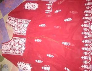 Red Embroidered Dress