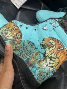 Unique Painted Boots