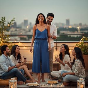 💙 ZARA Indigo Blue Culotte Jumpsuit/Romper💙