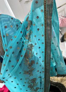 Sequins Work Saree Party Wear