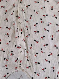 Cute Lipstick Print Romper