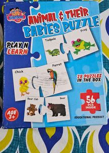Animal and their babies puzzle 3+ yr