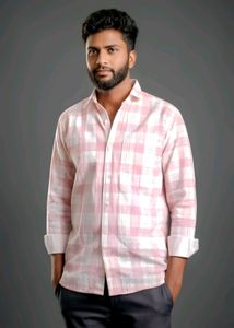 Pink & White Checked Shirt
