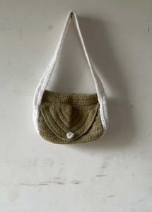 Handmade Crochet Olive Green Purse