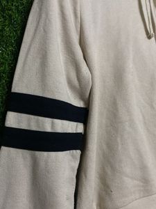 Forever21 Striped Sleeve Hoodie