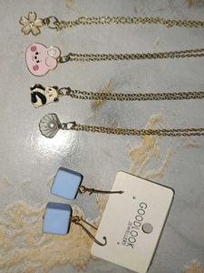 1 earring and 4 cute pendents