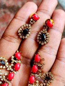 Kempu Neck Set